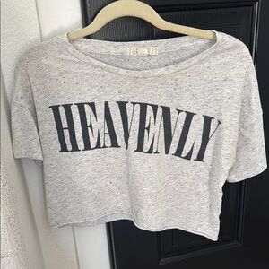 Forever 21 Gray Graphic Crop T-Shirt